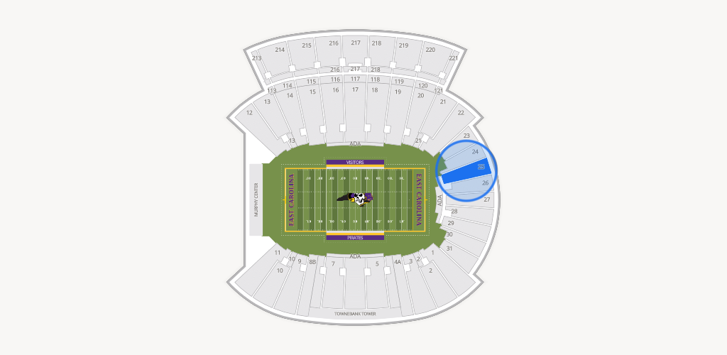 Dowdy-Ficklen Stadium Seating Chart
