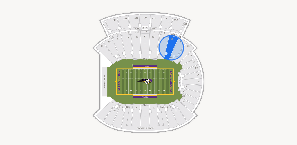 Dowdy-Ficklen Stadium Seating Chart