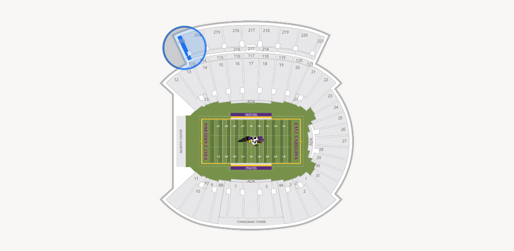 Dowdy-Ficklen Stadium Seating Chart