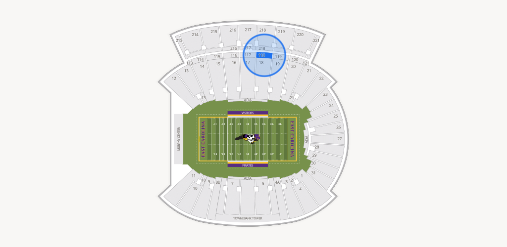Dowdy-Ficklen Stadium Seating Chart