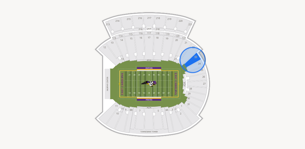 Dowdy-Ficklen Stadium Seating Chart