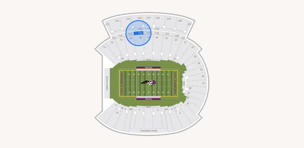 Dowdy-Ficklen Stadium Seating Chart