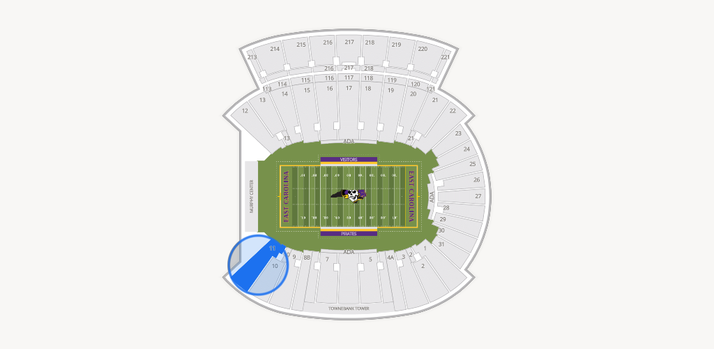 Dowdy-Ficklen Stadium Seating Chart