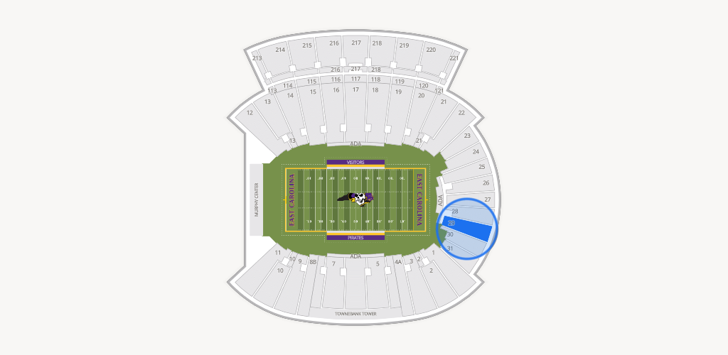 Dowdy-Ficklen Stadium Seating Chart