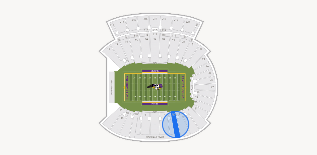 Dowdy-Ficklen Stadium Seating Chart