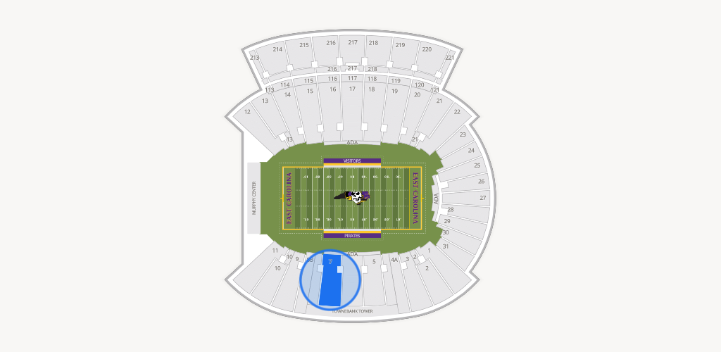 Dowdy-Ficklen Stadium Seating Chart