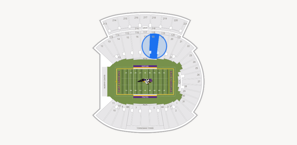 Dowdy-Ficklen Stadium Seating Chart