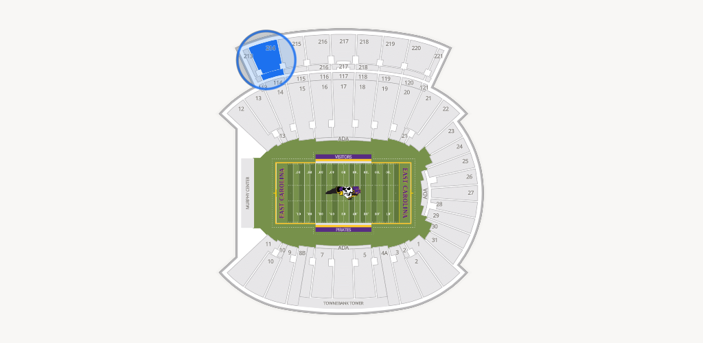 Dowdy-Ficklen Stadium Seating Chart