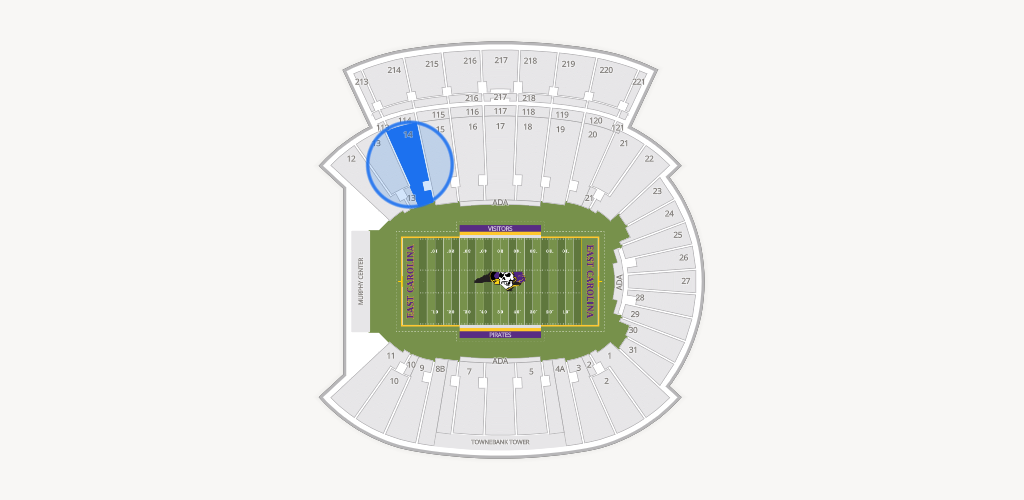 Dowdy-Ficklen Stadium Seating Chart