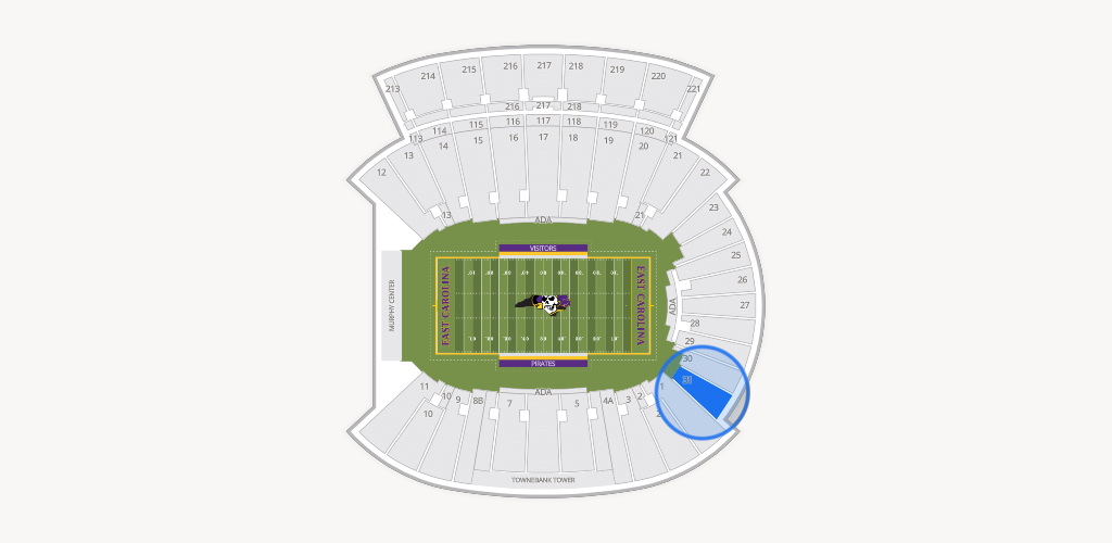 Dowdy-Ficklen Stadium Seating Chart