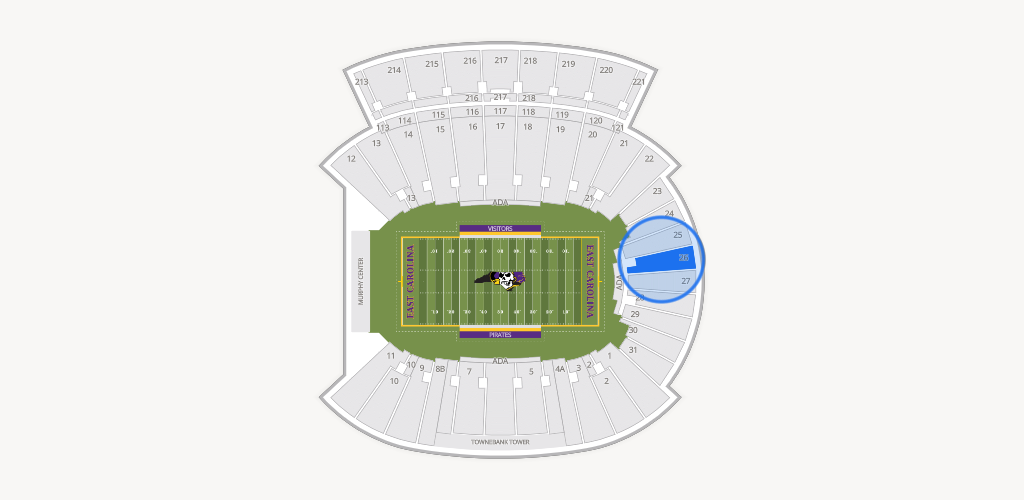 Dowdy-Ficklen Stadium Seating Chart
