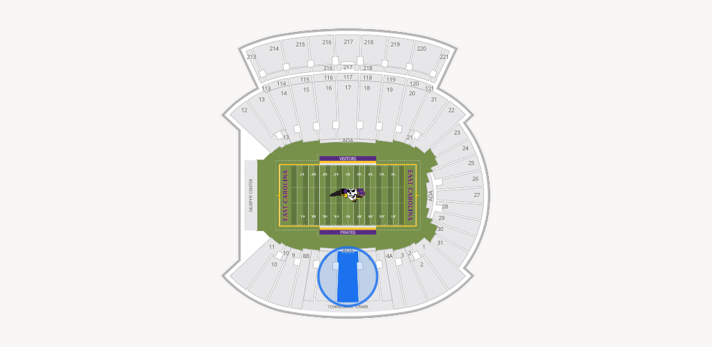 Dowdy-Ficklen Stadium Seating Chart