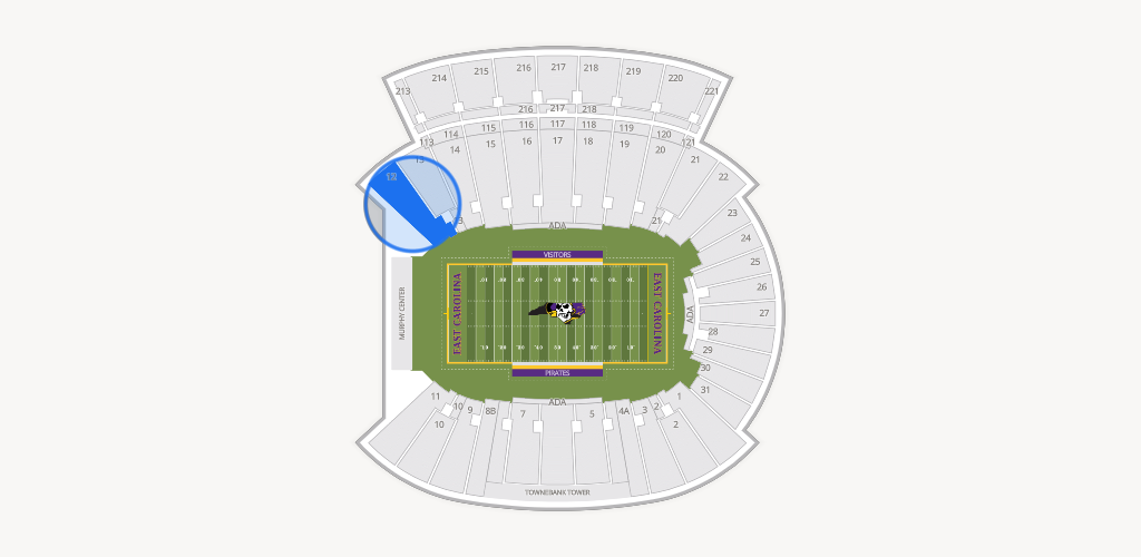 Dowdy-Ficklen Stadium Seating Chart