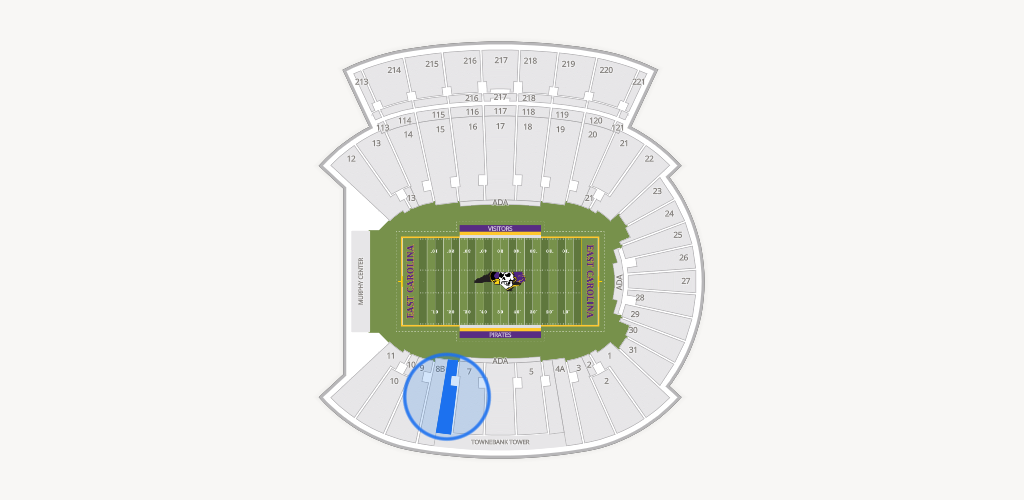 Dowdy-Ficklen Stadium Seating Chart