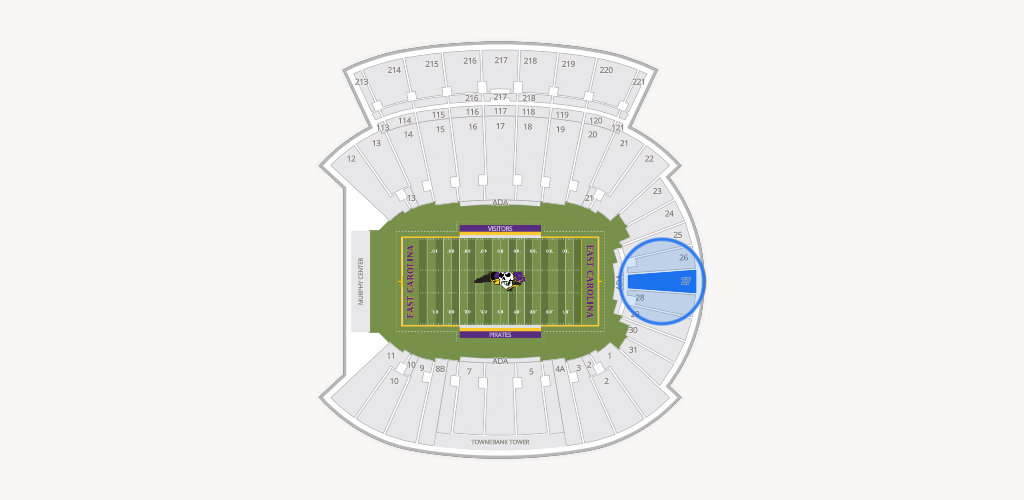 Dowdy-Ficklen Stadium Seating Chart