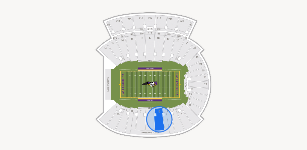 Dowdy-Ficklen Stadium Seating Chart