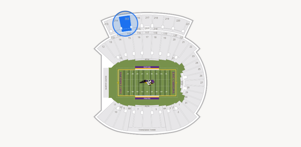 Dowdy-Ficklen Stadium Seating Chart