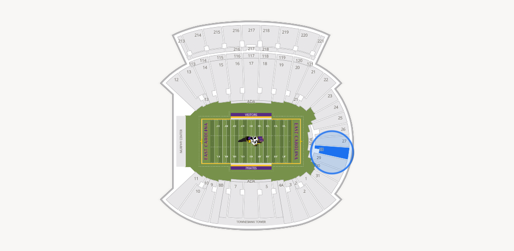 Dowdy-Ficklen Stadium Seating Chart