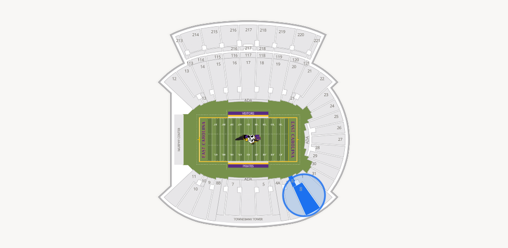 Dowdy-Ficklen Stadium Seating Chart