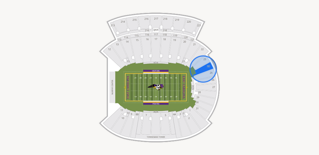 Dowdy-Ficklen Stadium Seating Chart