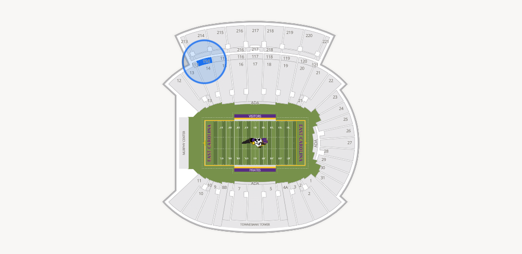 Dowdy-Ficklen Stadium Seating Chart