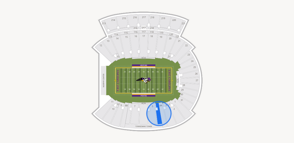 Dowdy-Ficklen Stadium Seating Chart
