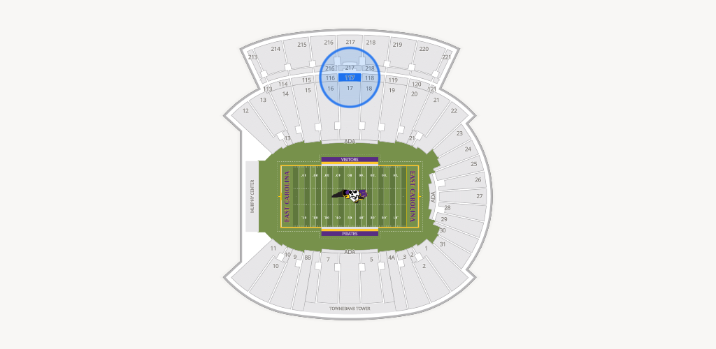 Dowdy-Ficklen Stadium Seating Chart