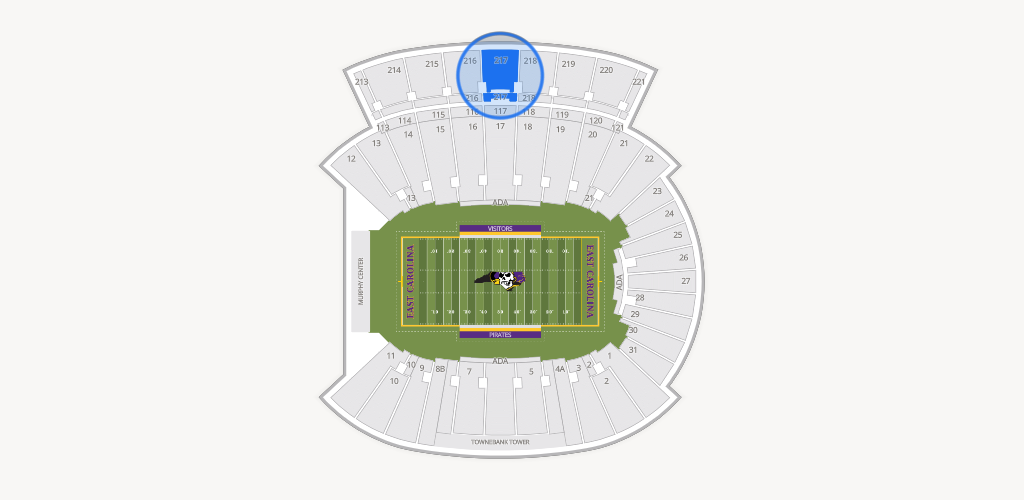 Dowdy-Ficklen Stadium Seating Chart
