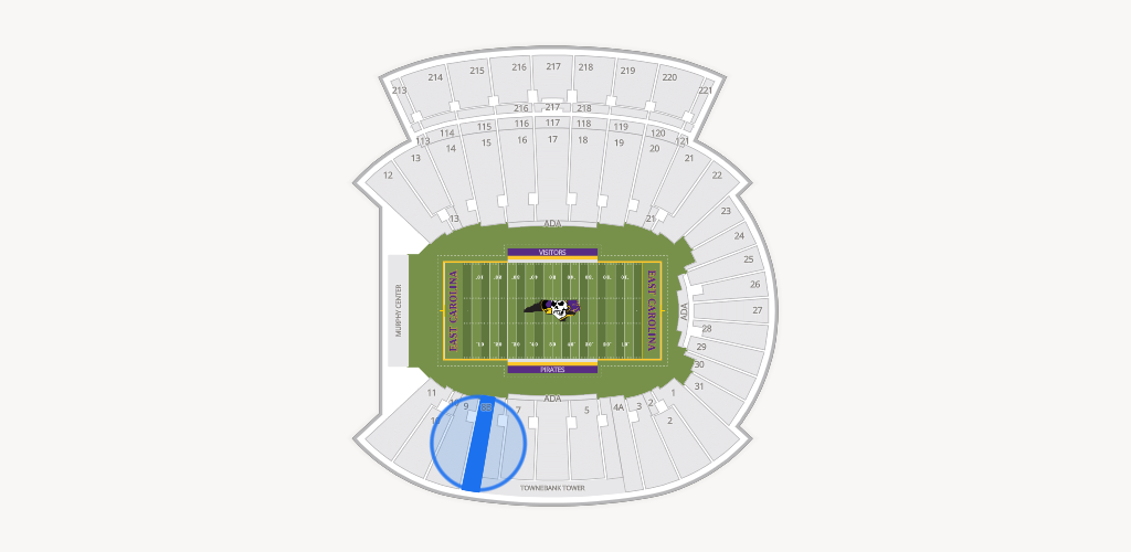 Dowdy-Ficklen Stadium Seating Chart
