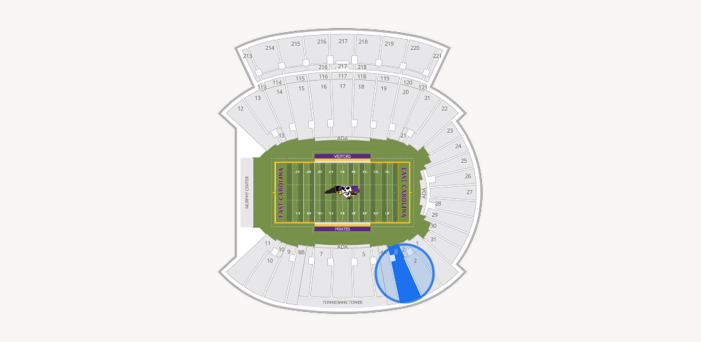 Dowdy-Ficklen Stadium Seating Chart