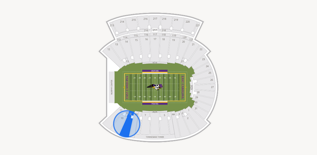 Dowdy-Ficklen Stadium Seating Chart