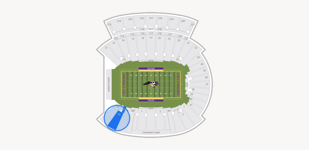 Dowdy-Ficklen Stadium Seating Chart