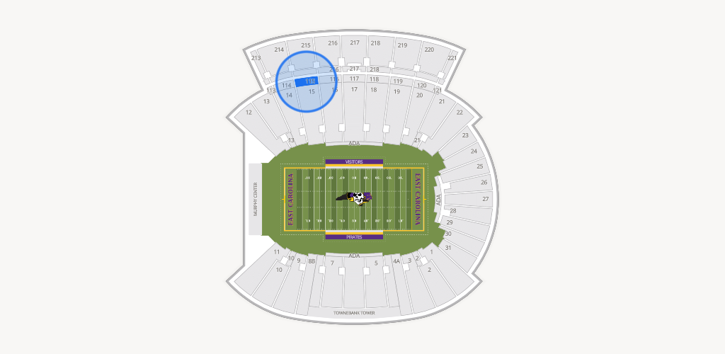 Dowdy-Ficklen Stadium Seating Chart