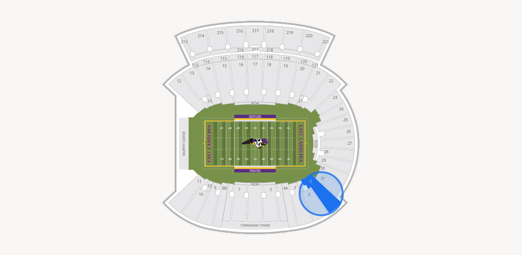Dowdy-Ficklen Stadium Seating Chart