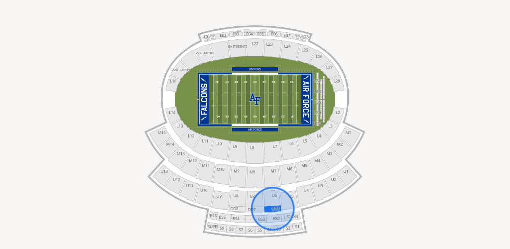 Falcon Stadium Seating Chart