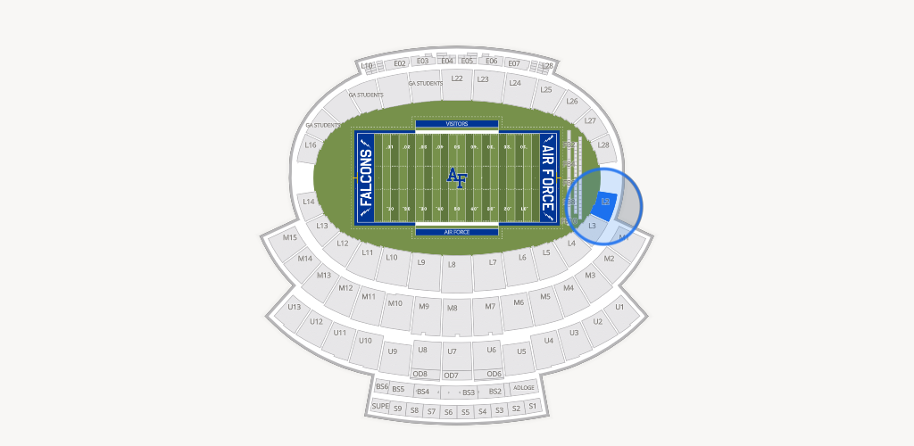 Falcon Stadium Seating Chart
