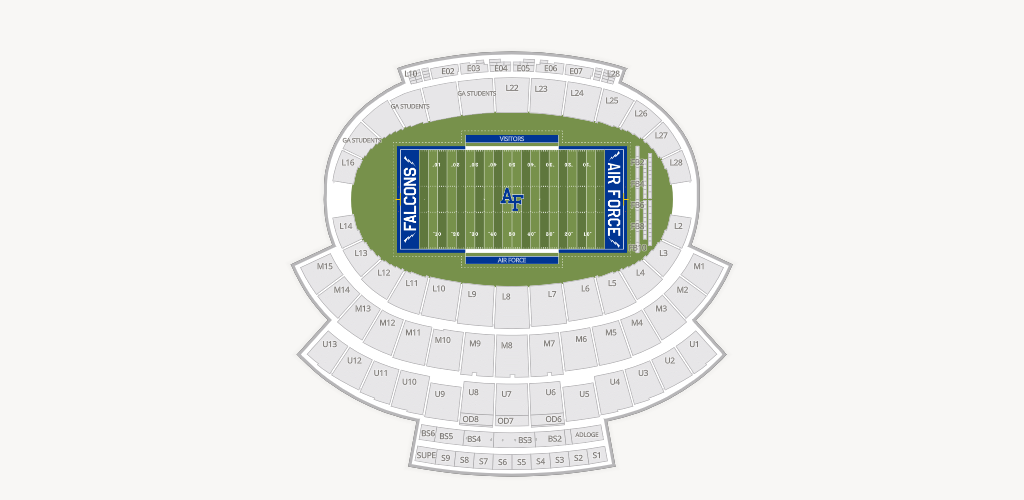 Falcon Stadium Seating Chart