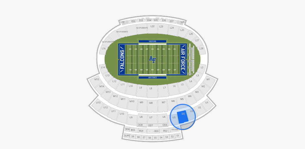 Falcon Stadium Seating Chart