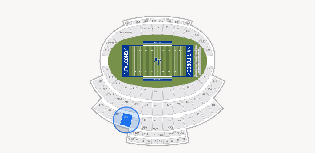 Falcon Stadium Seating Chart