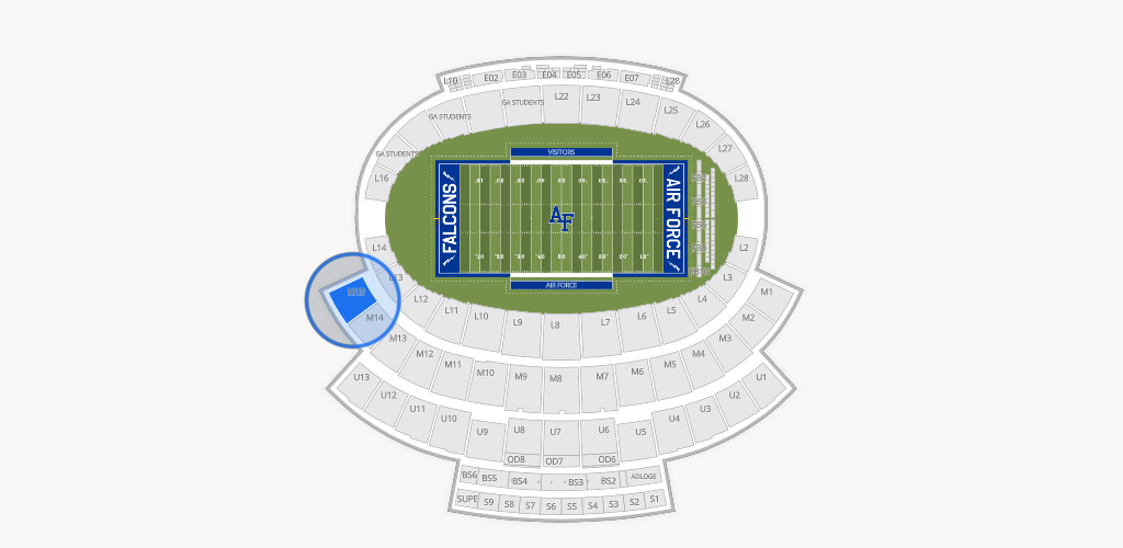 Falcon Stadium Seating Chart