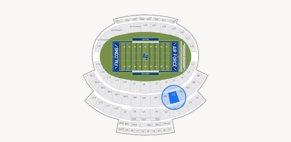 Falcon Stadium Seating Chart