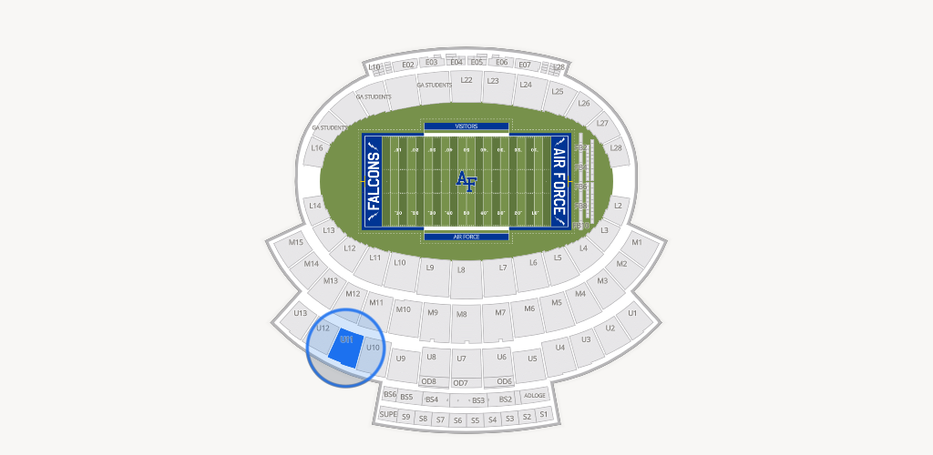 Falcon Stadium Seating Chart