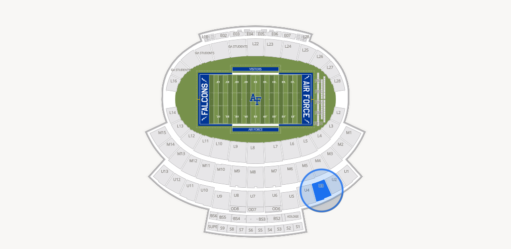 Falcon Stadium Seating Chart