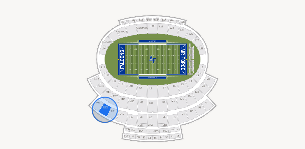 Falcon Stadium Seating Chart