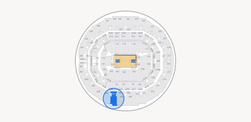 FedExForum Seating Chart