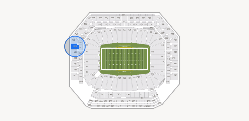 Ford Field Seating Chart