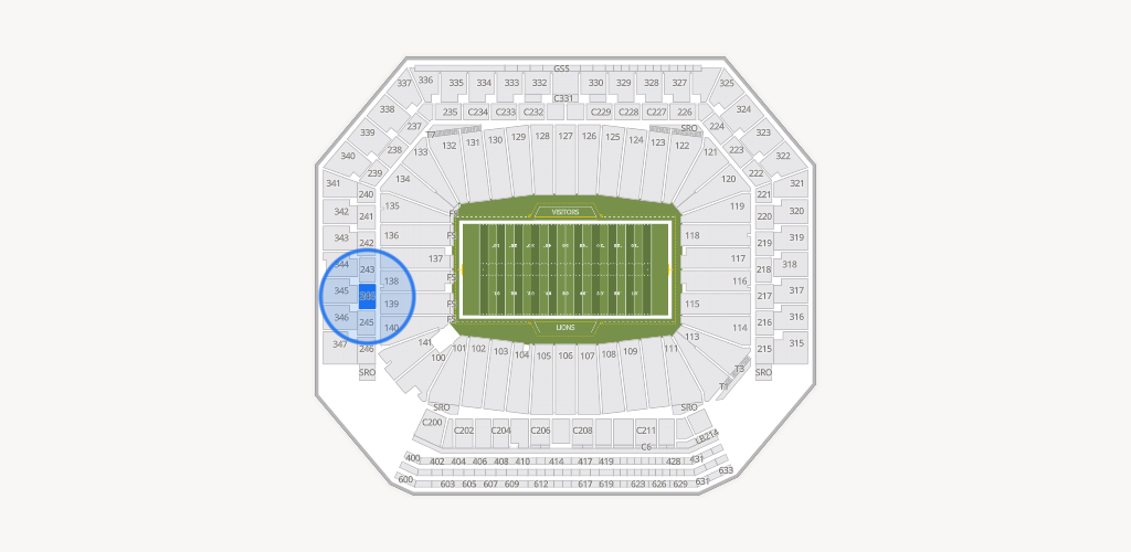 Ford Field Seating Chart