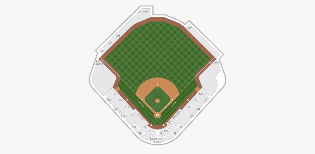 Four Winds Field at Coveleski Stadium Seating Chart