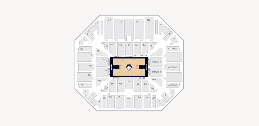 Gampel Pavilion Seating Chart
