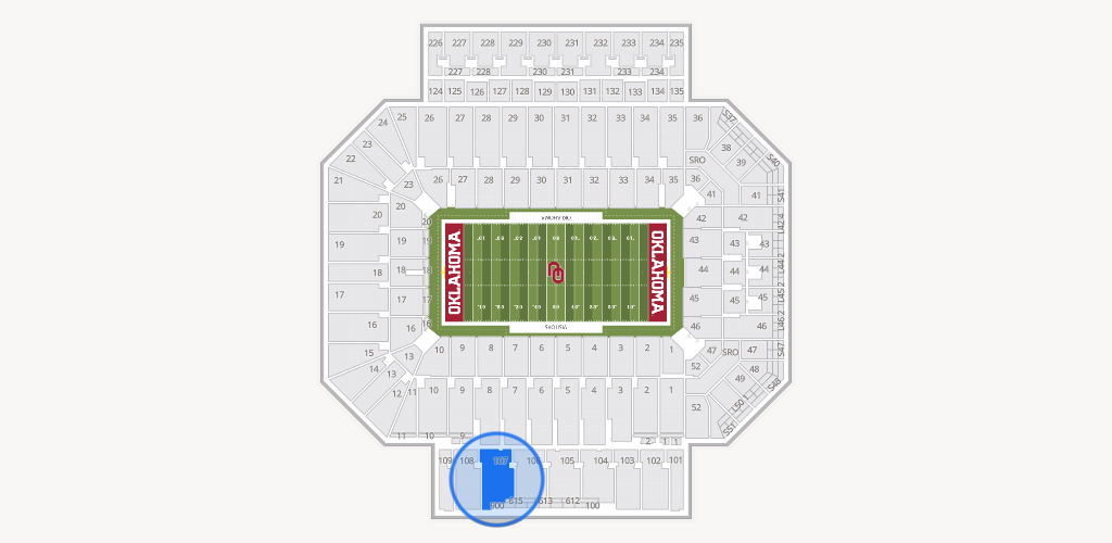 Gaylord Family Oklahoma Memorial Stadium Seating Chart